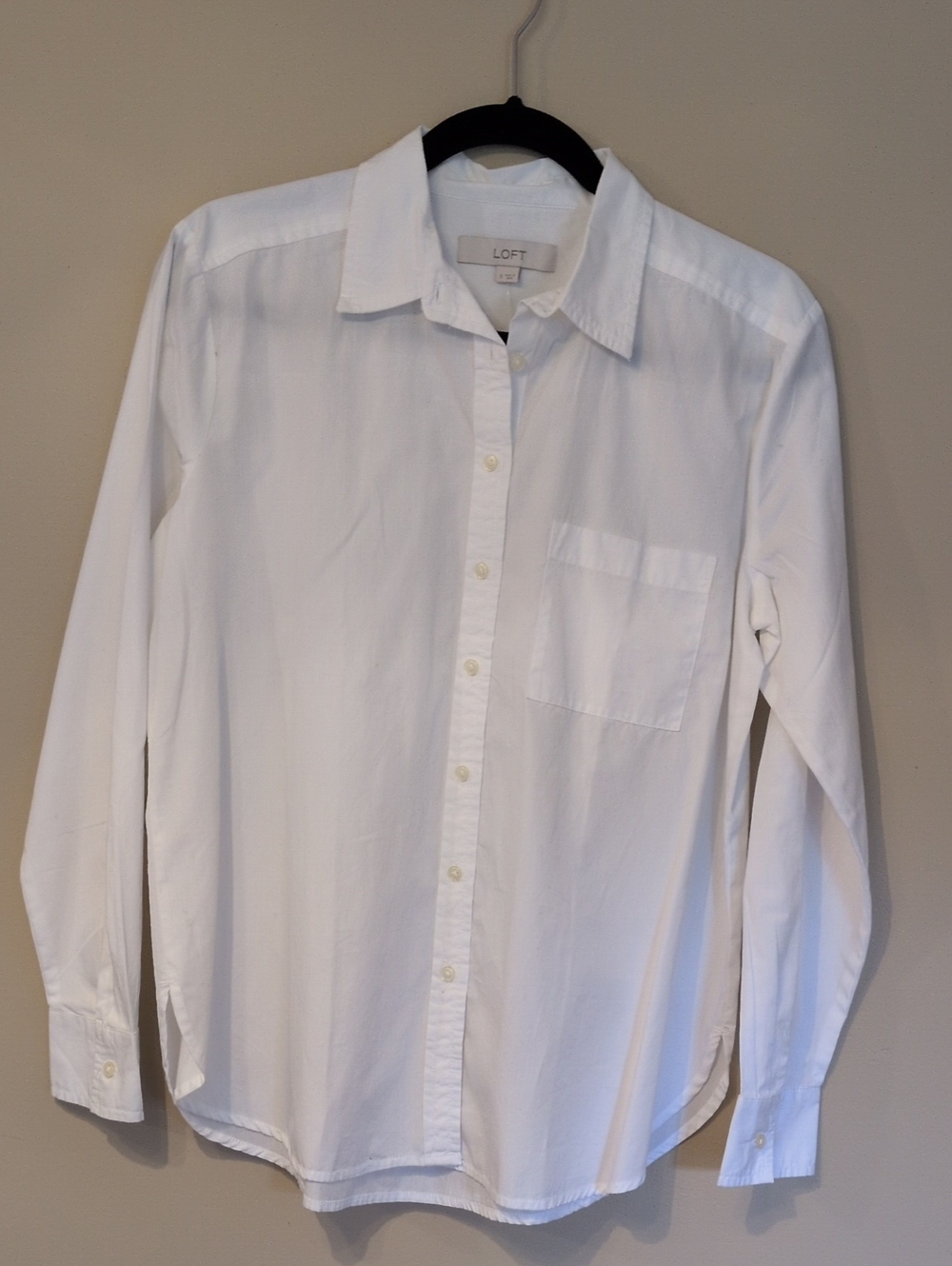 NWT LOFT White Women's Classic Button-Down Shirt